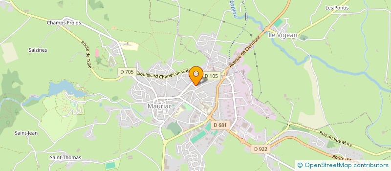 localisation de l'entreprise SCI JH IMMOBILIER à MAURIAC
