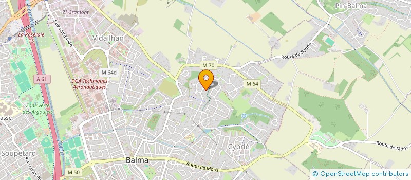 localisation de l'entreprise SCI JHA  BALMA