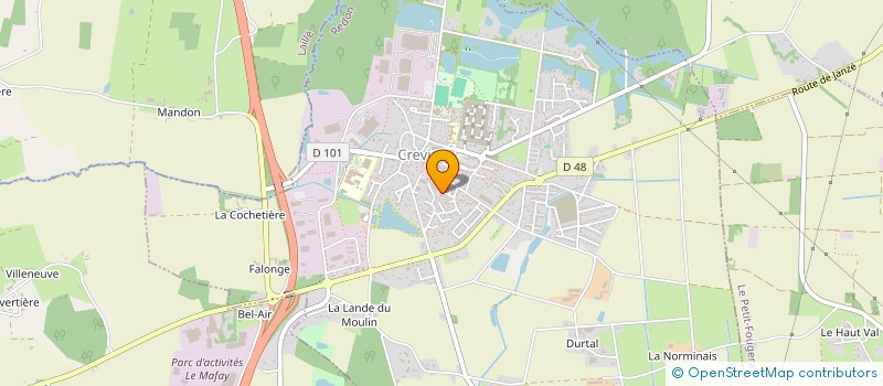 localisation de l'entreprise SCI JHANNA  CREVIN