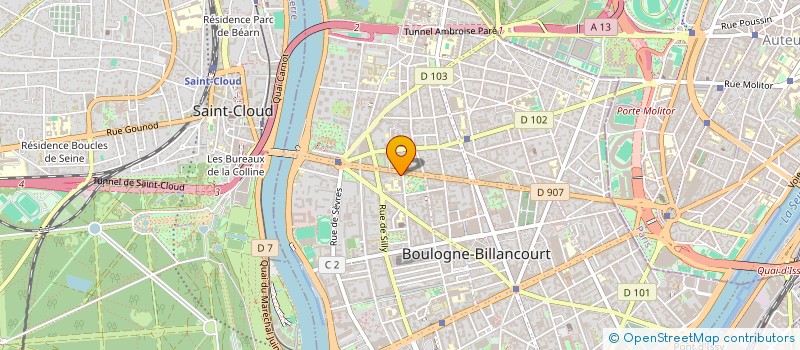localisation de l'entreprise SCI JHD CERGY à BOULOGNE-BILLANCOURT