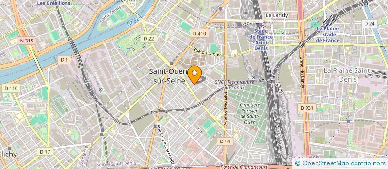 localisation de l'entreprise SCI JHF à SAINT-OUEN-SUR-SEINE