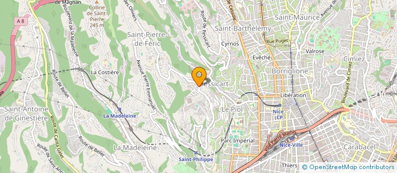 localisation de l'entreprise SCI JILLOK à NICE