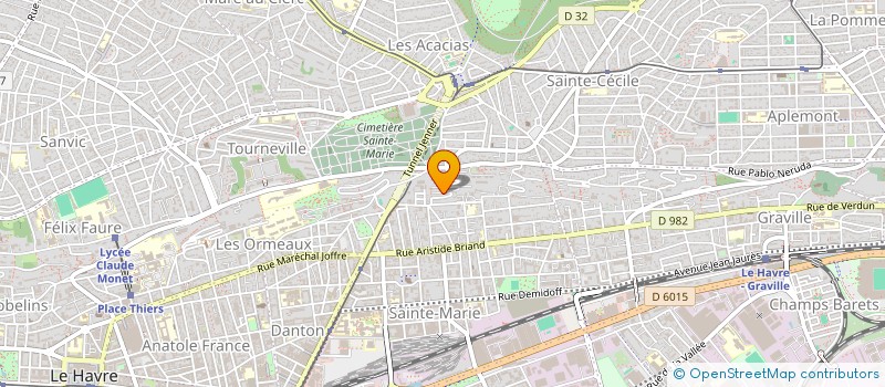 localisation de l'entreprise SCI JIRO à LE HAVRE