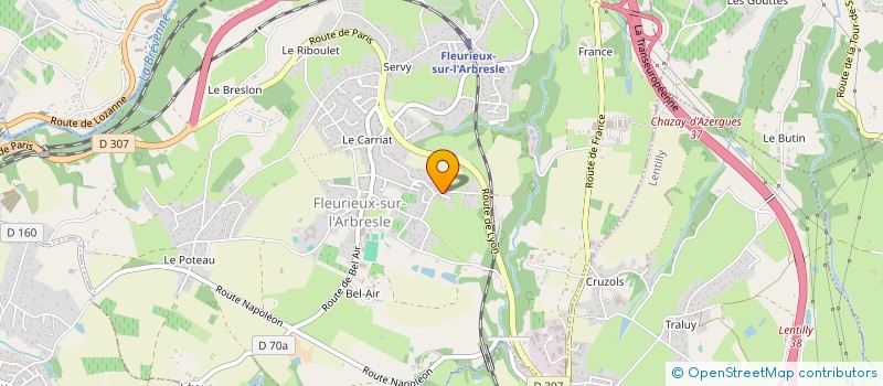 localisation de l'entreprise SCI JJAPEL  FLEURIEUX-SUR-L'ARBRESLE