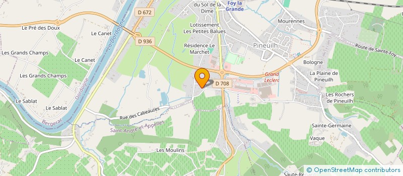 localisation de l'entreprise SCI JJC BISCA  PINEUILH