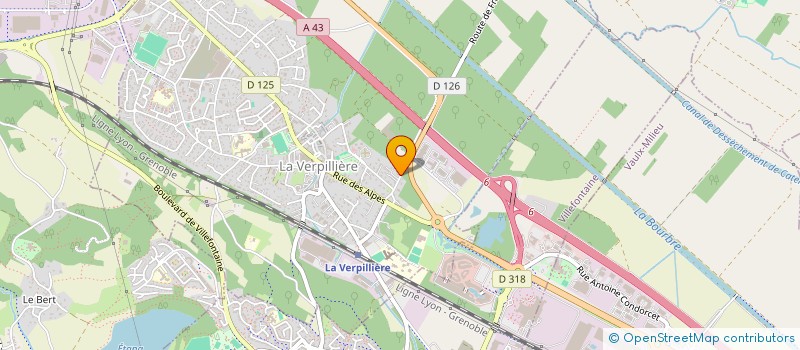 localisation de l'entreprise SCI JJMB  LA VERPILLIERE