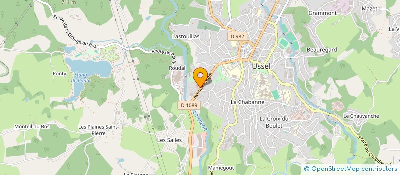 localisation de l'entreprise SCI JJP 87 à USSEL