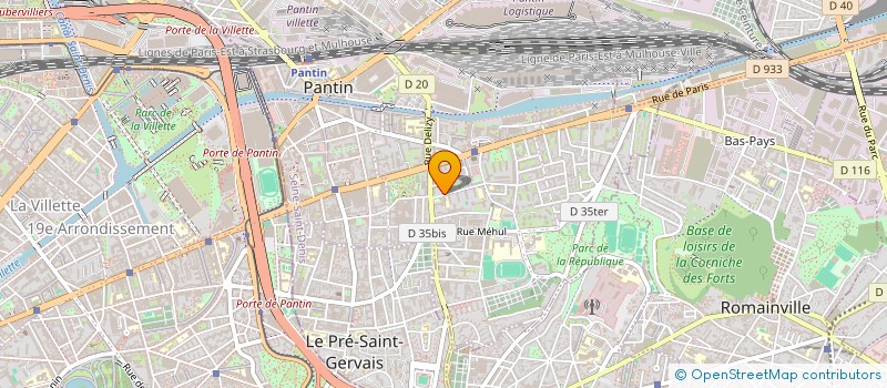 localisation de l'entreprise SCI JKRIHANE  PANTIN