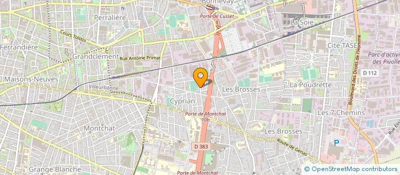 localisation de l'entreprise SCI JLB  VILLEURBANNE