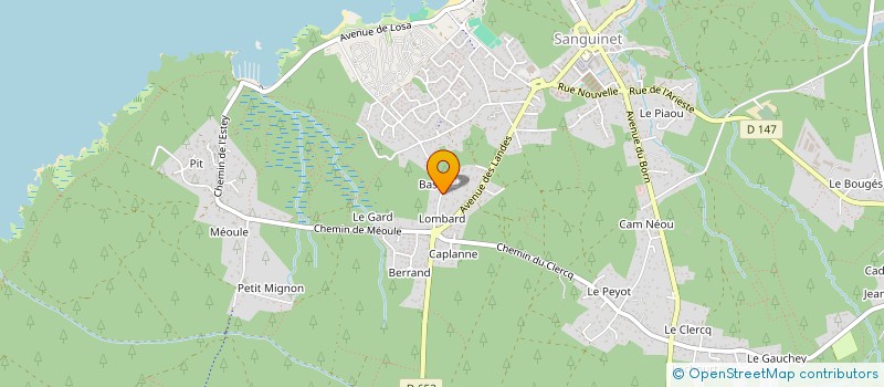 localisation de l'entreprise SCI JLC 40  SANGUINET