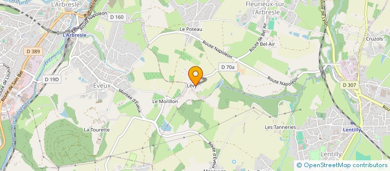 localisation de l'entreprise SCI JLJ  FLEURIEUX-SUR-L'ARBRESLE