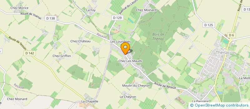 localisation de l'entreprise SCI JLLV  THENAC