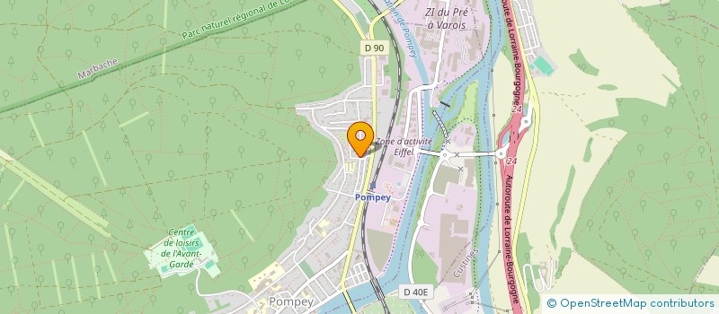 localisation de l'entreprise SCI JLM  POMPEY