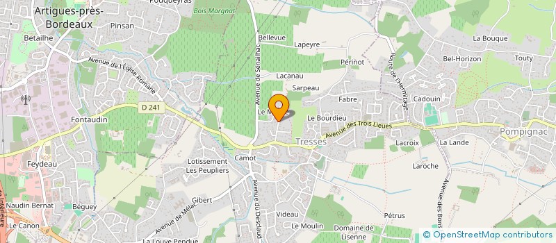 localisation de l'entreprise SCI JLP CHARTRONS  CARIGNAN-DE-BORDEAUX