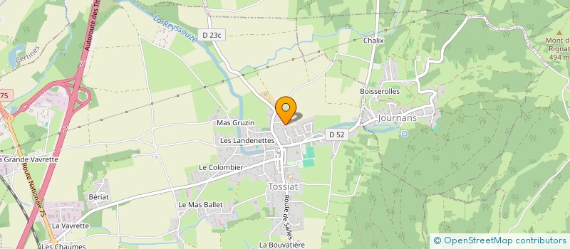 localisation de l'entreprise SCI JLPRO  TOSSIAT