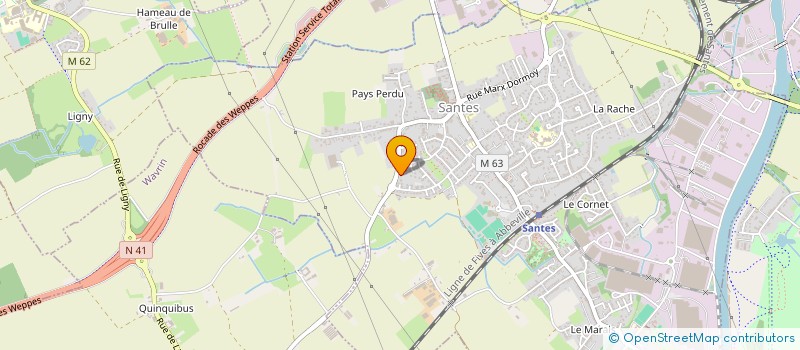 localisation de l'entreprise SCI JM  SANTES
