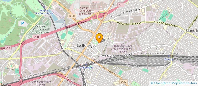 localisation de l'entreprise SCI JM 97 à LE BOURGET