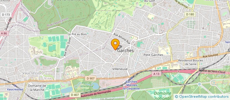 localisation de l'entreprise SCI JM INVEST à GARCHES