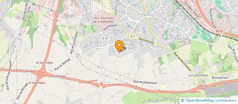 localisation de l'entreprise SCI JM POL  TREGUEUX