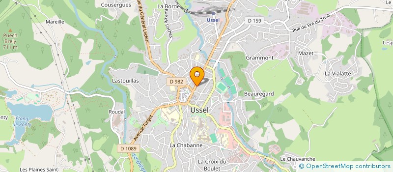 localisation de l'entreprise SCI JMBV à USSEL