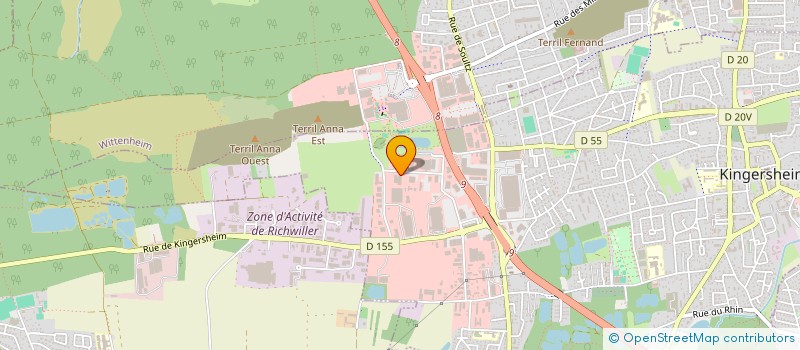 localisation de l'entreprise SCI JMC  KINGERSHEIM