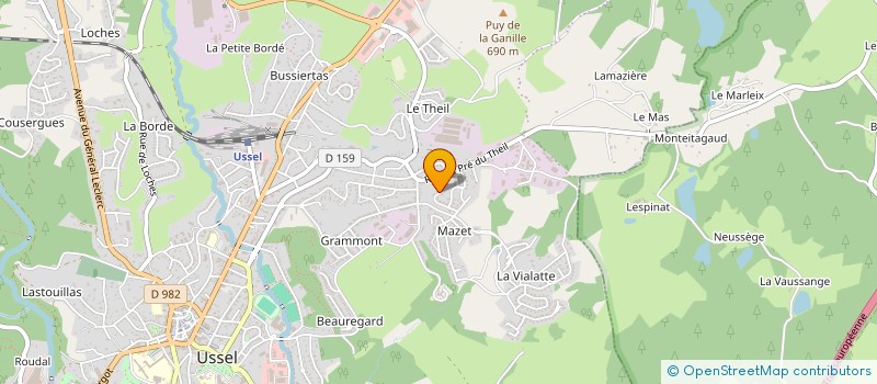 localisation de l'entreprise SCI JMC à USSEL