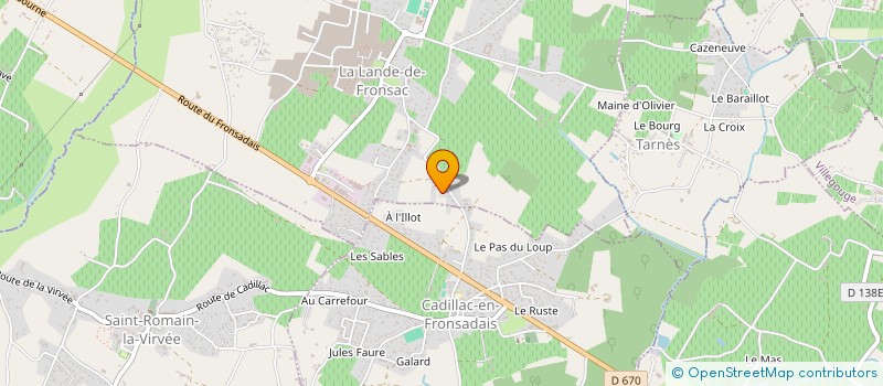 localisation de l'entreprise SCI JMC BOUTET  LA LANDE-DE-FRONSAC