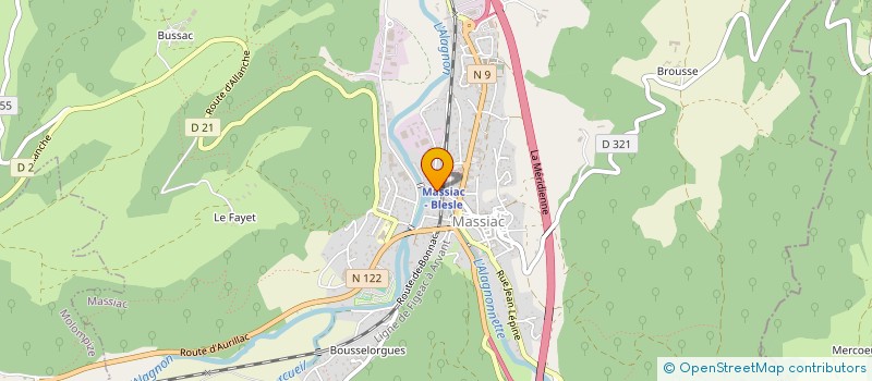localisation de l'entreprise SCI JMCFF à MASSIAC