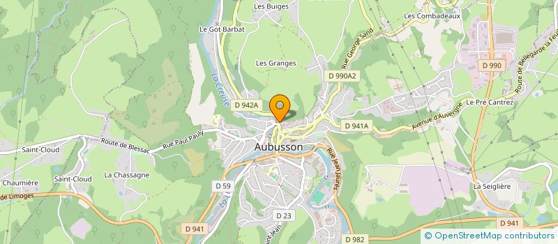 localisation de l'entreprise SCI JMDD  AUBUSSON