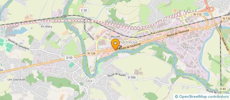 localisation de l'entreprise SCI JMF  CASTRES