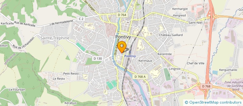 localisation de l'entreprise SCI JMG BOULOGNE  PONTIVY