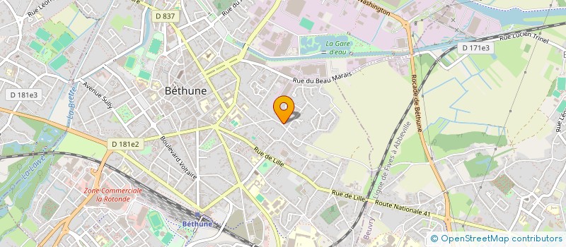 localisation de l'entreprise SCI JMJV  BETHUNE