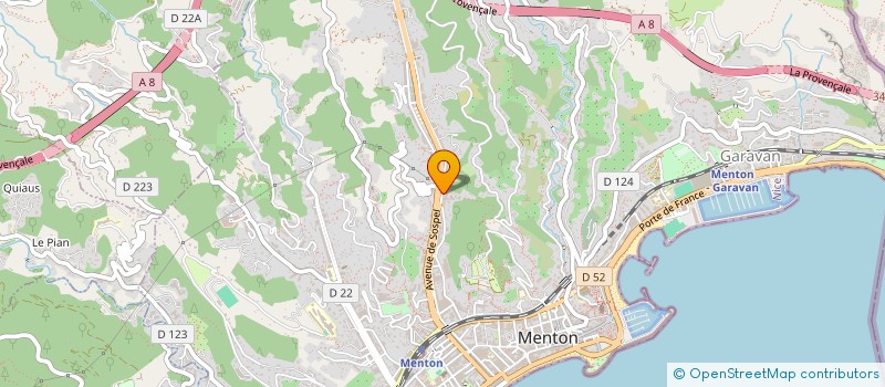 localisation de l'entreprise SCI JMP à MENTON