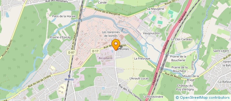 localisation de l'entreprise SCI JMP.GP-MP  MONTS