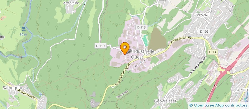 localisation de l'entreprise SCI JMV à OYONNAX
