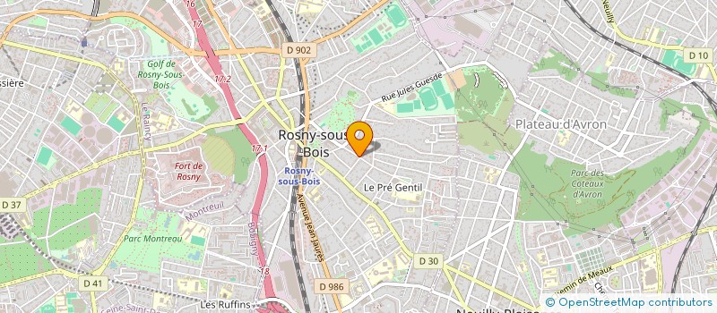 localisation de l'entreprise SCI JOALL à ROSNY-SOUS-BOIS