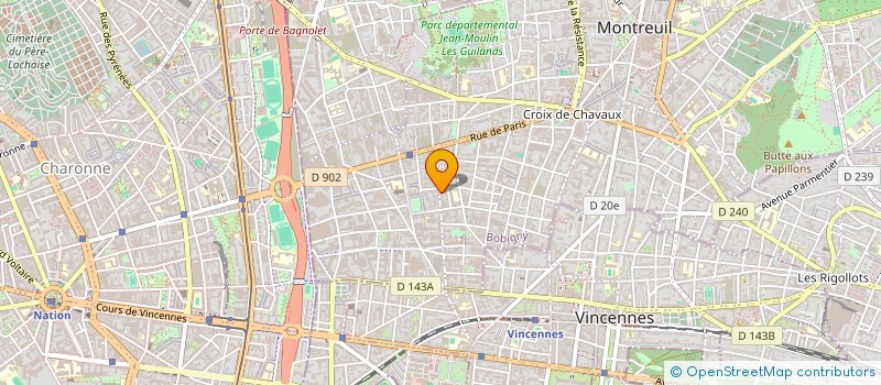 localisation de l'entreprise SCI JOB à MONTREUIL