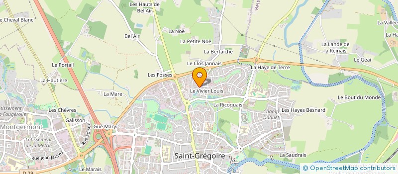 localisation de l'entreprise SCI JOBBY 1  SAINT-GREGOIRE