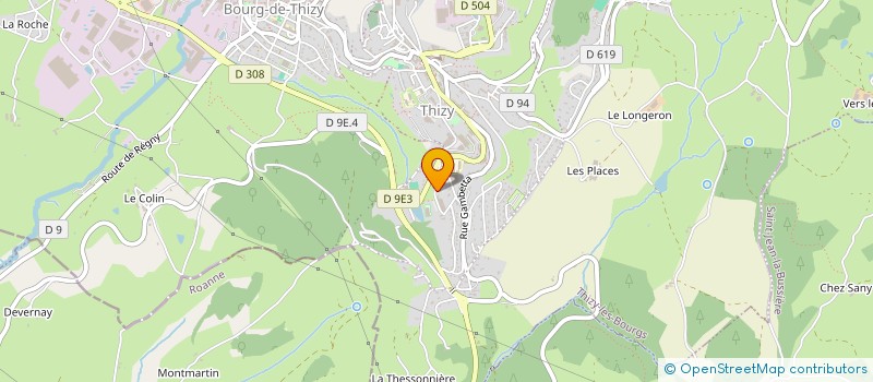 localisation de l'entreprise SCI JODARD  THIZY-LES-BOURGS