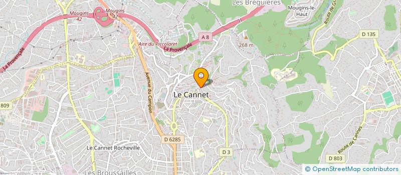localisation de l'entreprise SCI JODY à LE CANNET