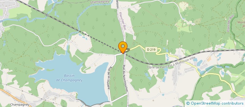 localisation de l'entreprise SCI JOENEL  CHAMPAGNEY