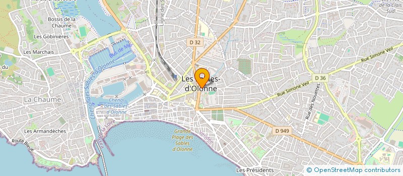 localisation de l'entreprise SCI JOJO & NINI à LES SABLES D'OLONNE