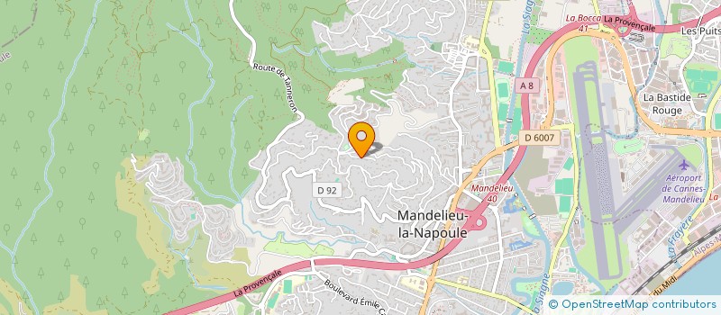 localisation de l'entreprise SCI JOLAJO à MANDELIEU-LA-NAPOULE