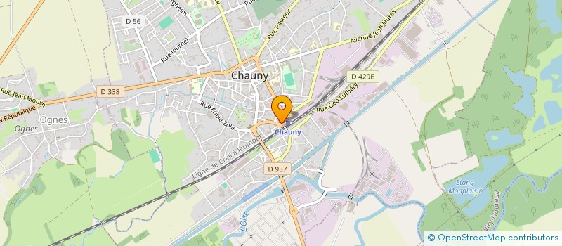localisation de l'entreprise SCI JOLAU  CHAUNY