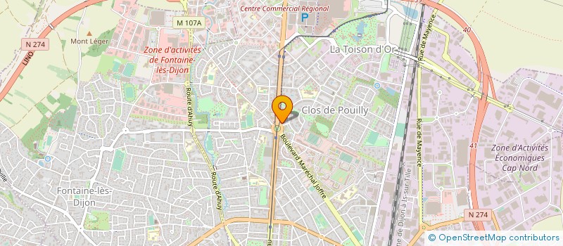 localisation de l'entreprise SCI JOLYBEN à DIJON