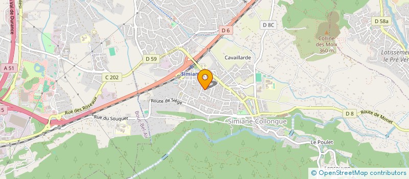 localisation de l'entreprise SCI JOMAG  SIMIANE-COLLONGUE