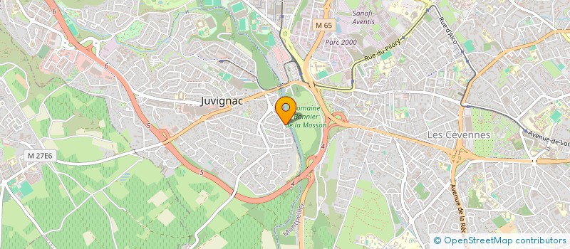 localisation de l'entreprise SCI JOMY  JUVIGNAC