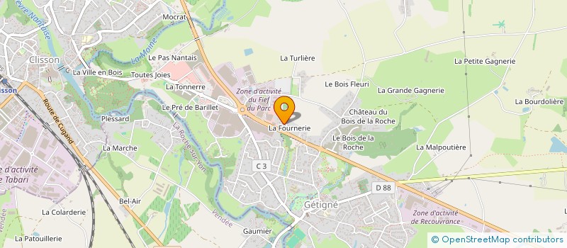 localisation de l'entreprise SCI JONACEREY  GETIGNE