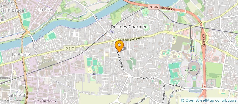 localisation de l'entreprise SCI JOPASE  DECINES-CHARPIEU