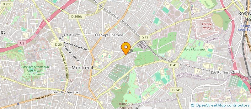 localisation de l'entreprise SCI JORDAN à MONTREUIL